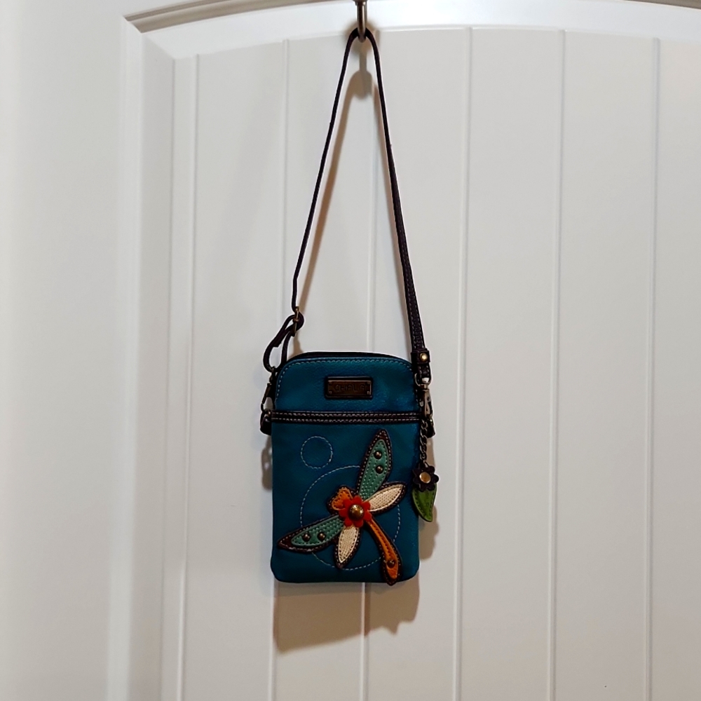 Chala dragonfly, leather purse.